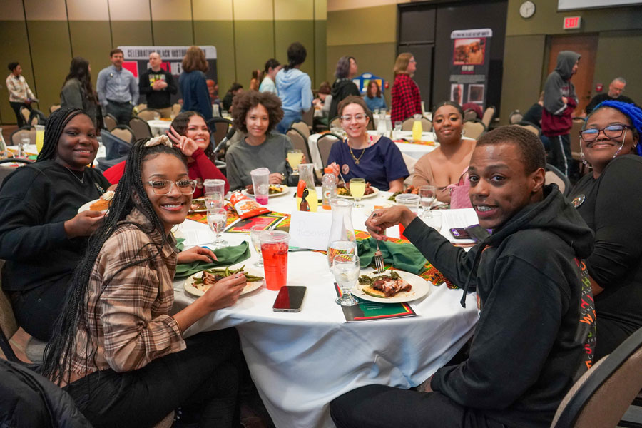 Students enjoy meal during Black History Month celebration in UW-Green Bay Union