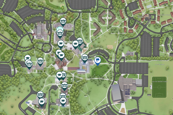 screenshot of a campus map