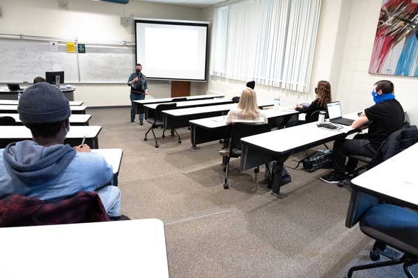Students attending lecture