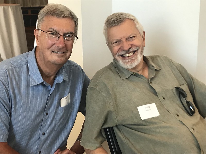 Cliff Abbott and Jerry at Retirees July 2022 picnic