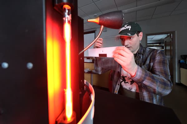 student doing engineering work at Sheboygan