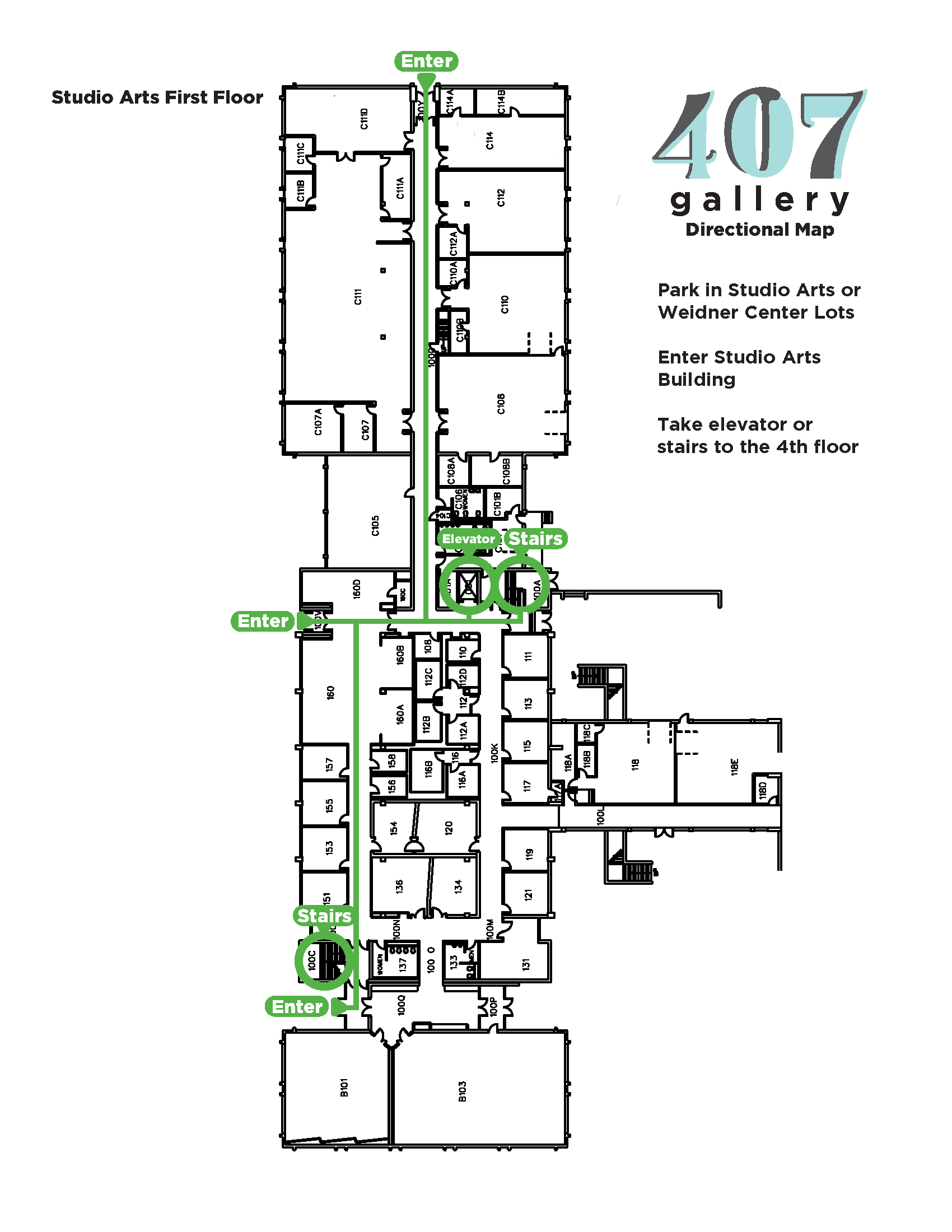 407 Gallery Map
