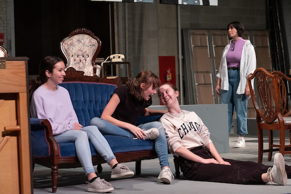 Four students rehearse for the musical Fun Home