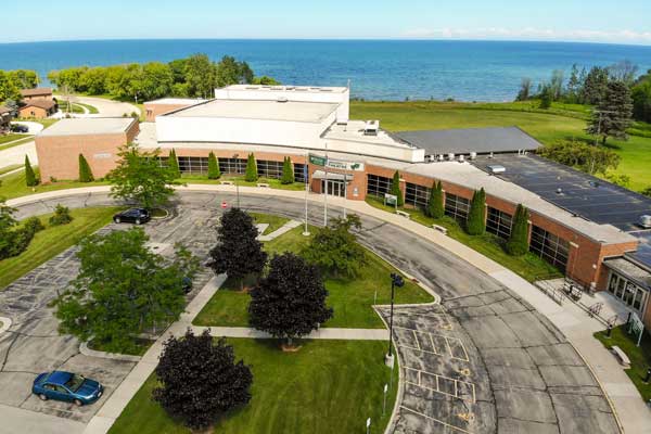 Aerial view of Manitowoc campus