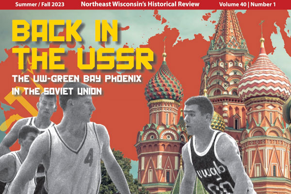 1970's UW-Green Bay basketball players on 2023 Voyager Magazine cover