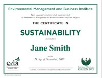 The Certificate in Sustainability