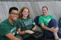 Group of students in UWGB apparel