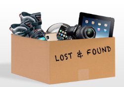 Cartoon of lost and found box