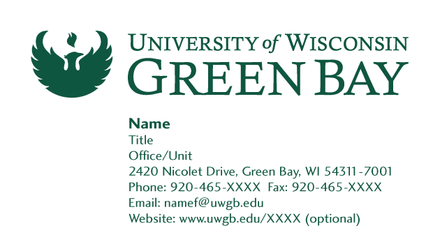 Sample Business Card Content