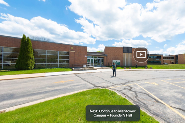 The main entrance of UW-Green Bay, Manitowoc Campus