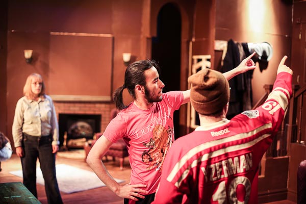 Acting practice in UW-Green Bay, Marinette Campus theatre.