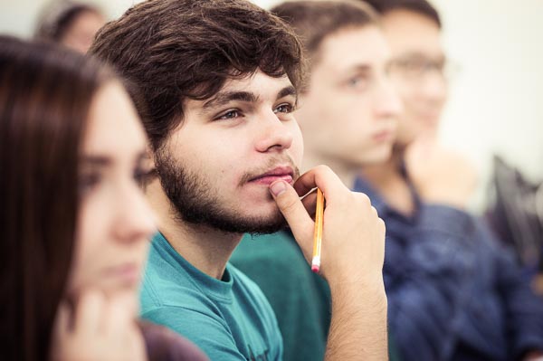 Students in class on the UW-Green Bay, Marinette Campus.