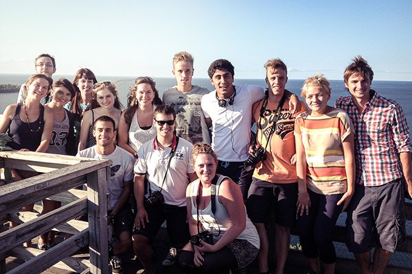 UW-Green Bay international students on a trip to Door County.