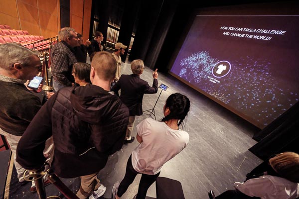 Students at presentation event
