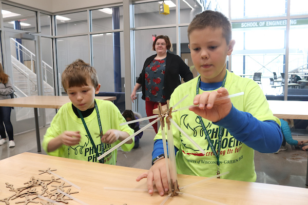 Phuture Phoenix students working on an activity in the STEM center