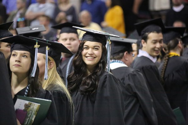 Students at graduation