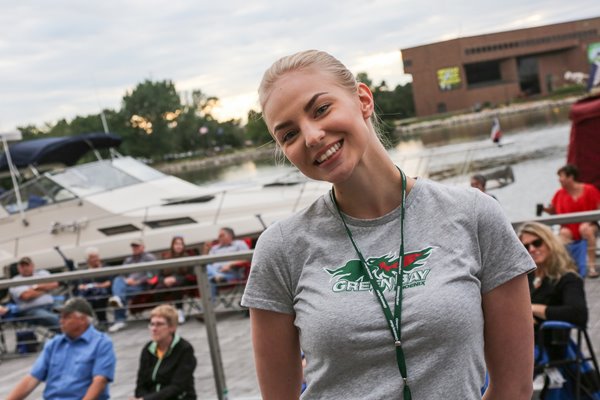 Roosa Tunin, as a UWGB student in downtown Green Bay