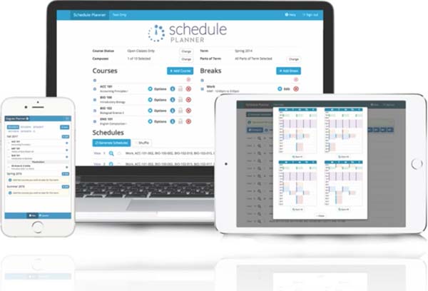 a photo of college scheduler demo