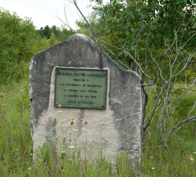 Dedication marker at Peninsula Sanctuary