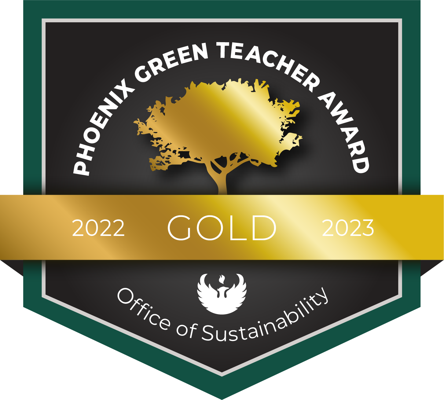 Gold 2022-23 Phoenix Green Teacher Award