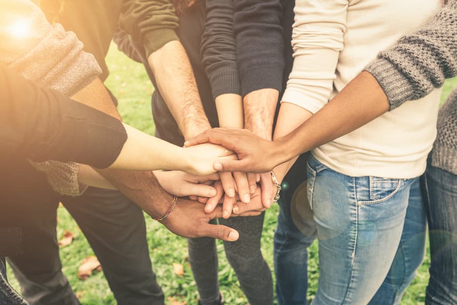 multicultural hands-in diversity and inclusion photo