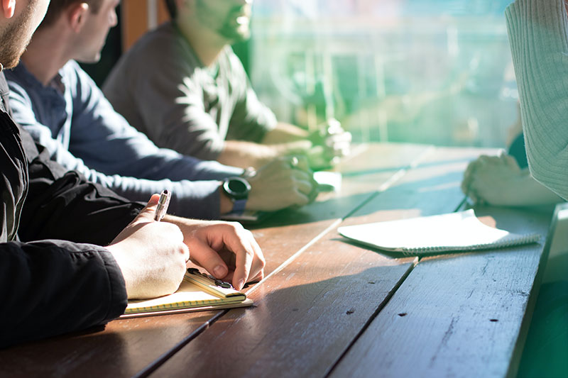 Group of people learning together