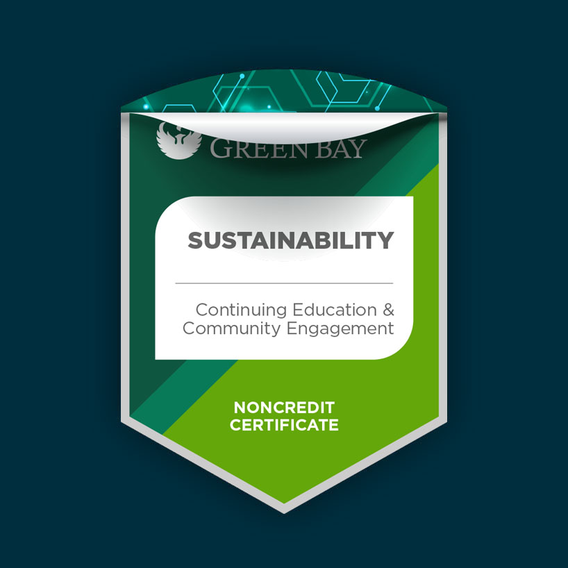 Digital badge showing data inside