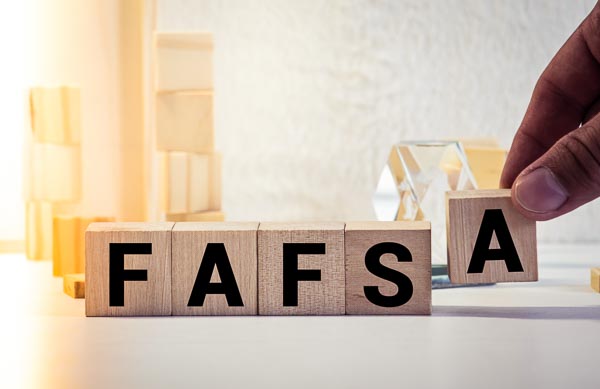 blocks that spell FASFA