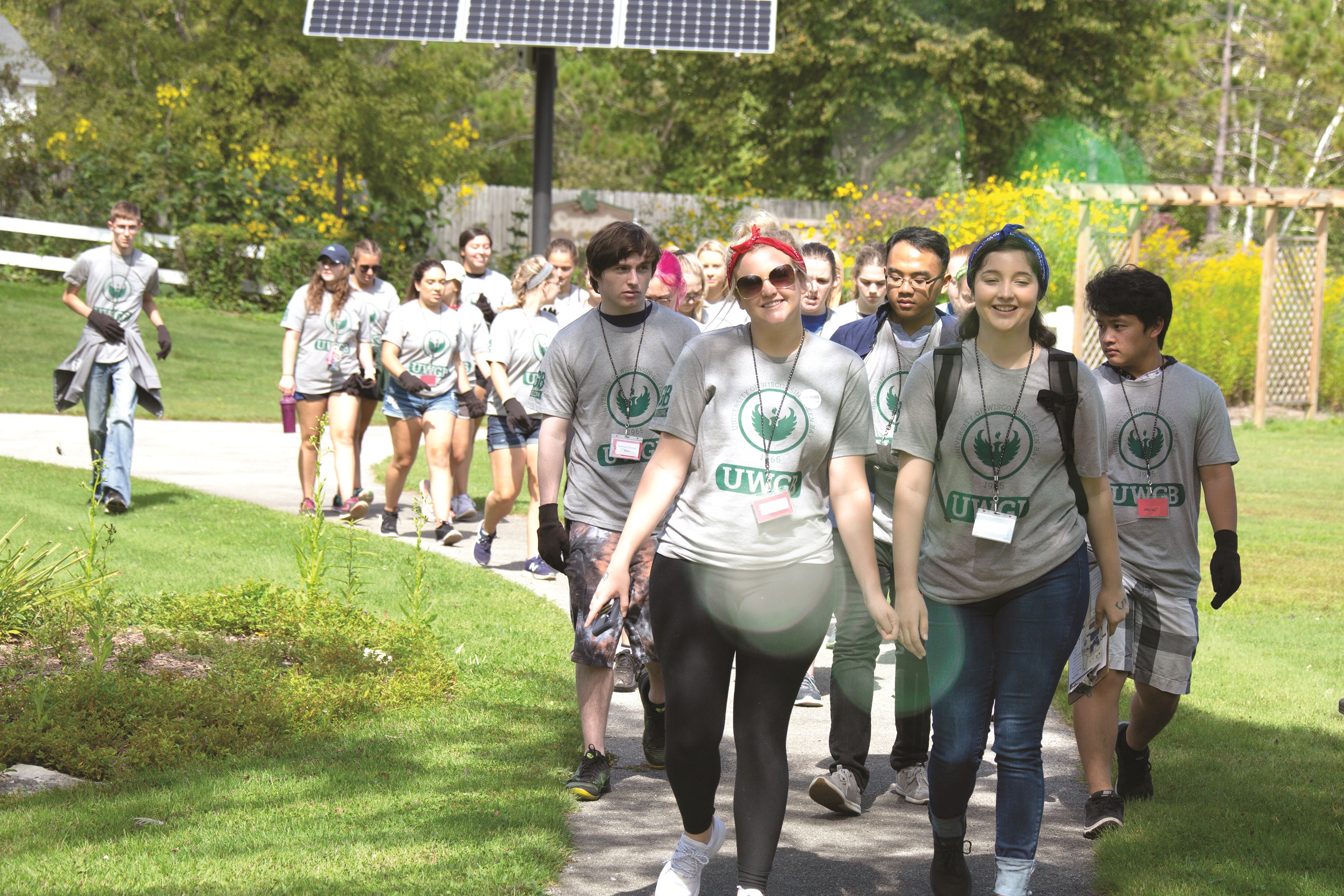 Tour Group walking outdoors