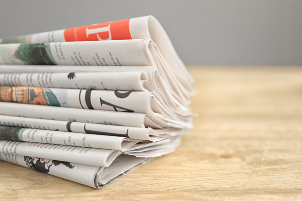 Stack of news papers