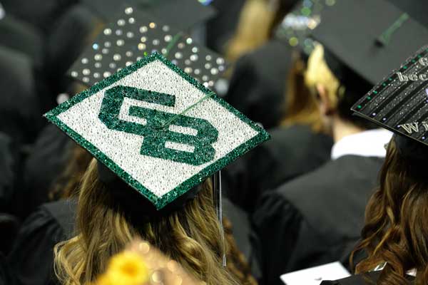 Bedazzled graduation cap