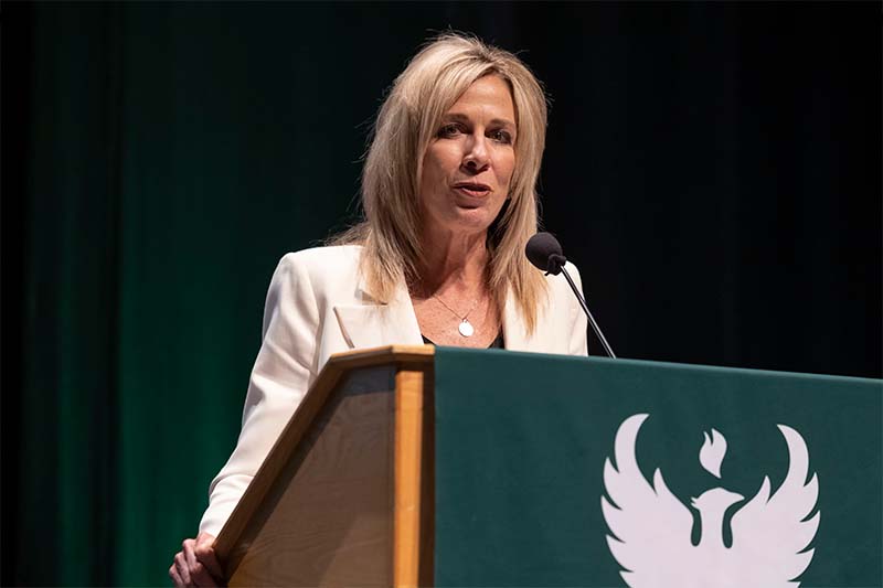 Laurie Butz speaking during Celebrate 2023