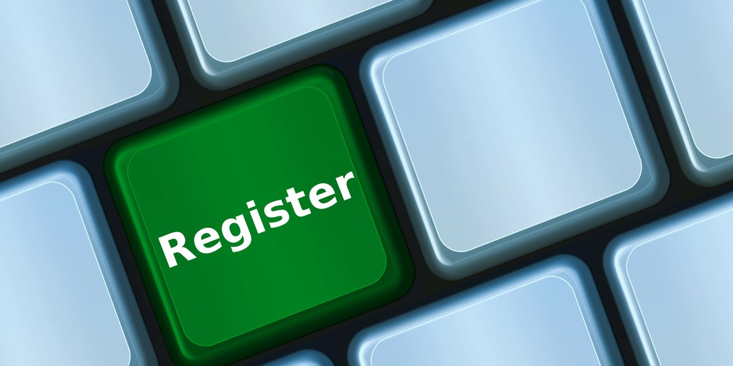 Large Green Register Button
