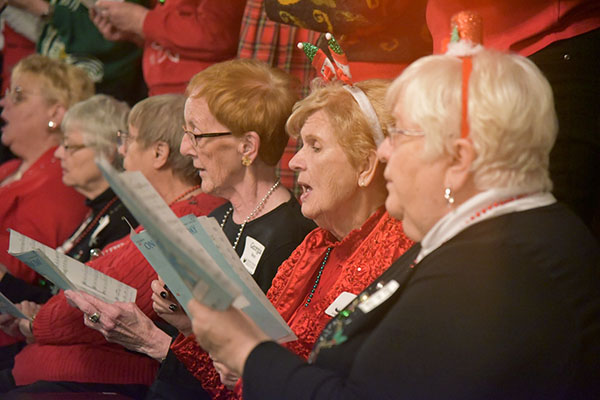 Lifelong learning choir singing holiday songs