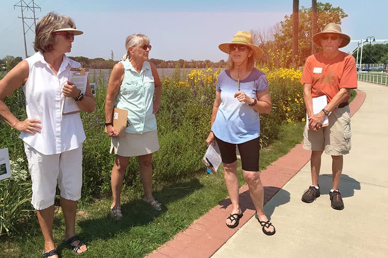 Course coordinator getting walking group started