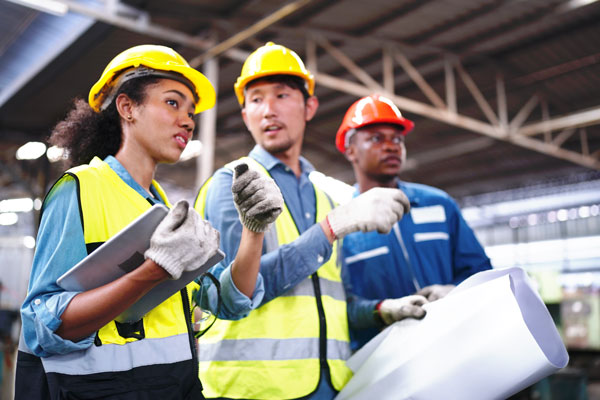 Mechanical Engineering Technicians work in industrial factory