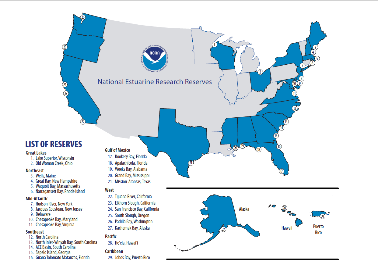 Map of the Reserve locations