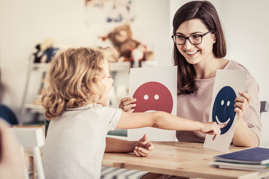 child counseling session with therapist