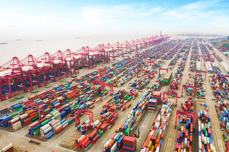 Supply chain management shipping yard