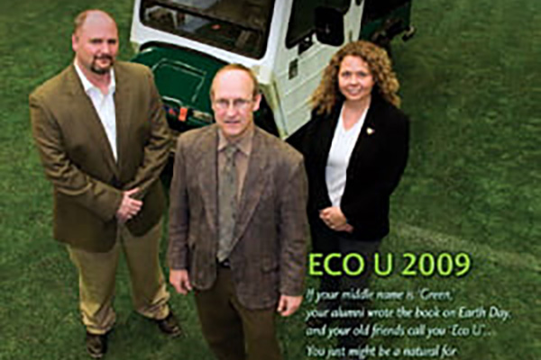 Cover of the 2009 Eco U issue of Inside UW-Green Bay Magazine