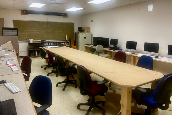 Work stations in the Cad Sound Lab