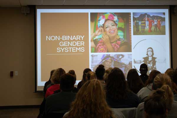Students attend lecture on non-binary gender systems