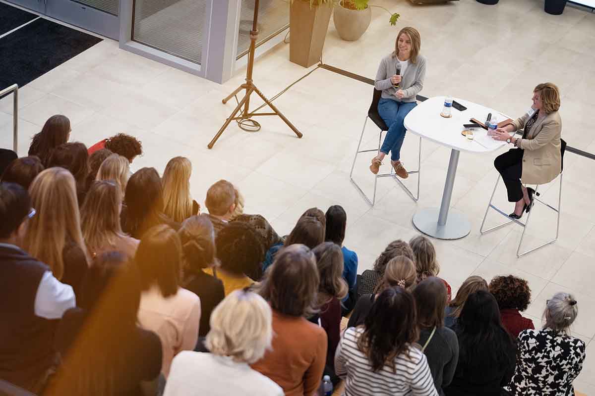 Jill Enos speaking at titletown tech