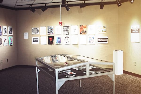Student work on display at the Marinette Gallery