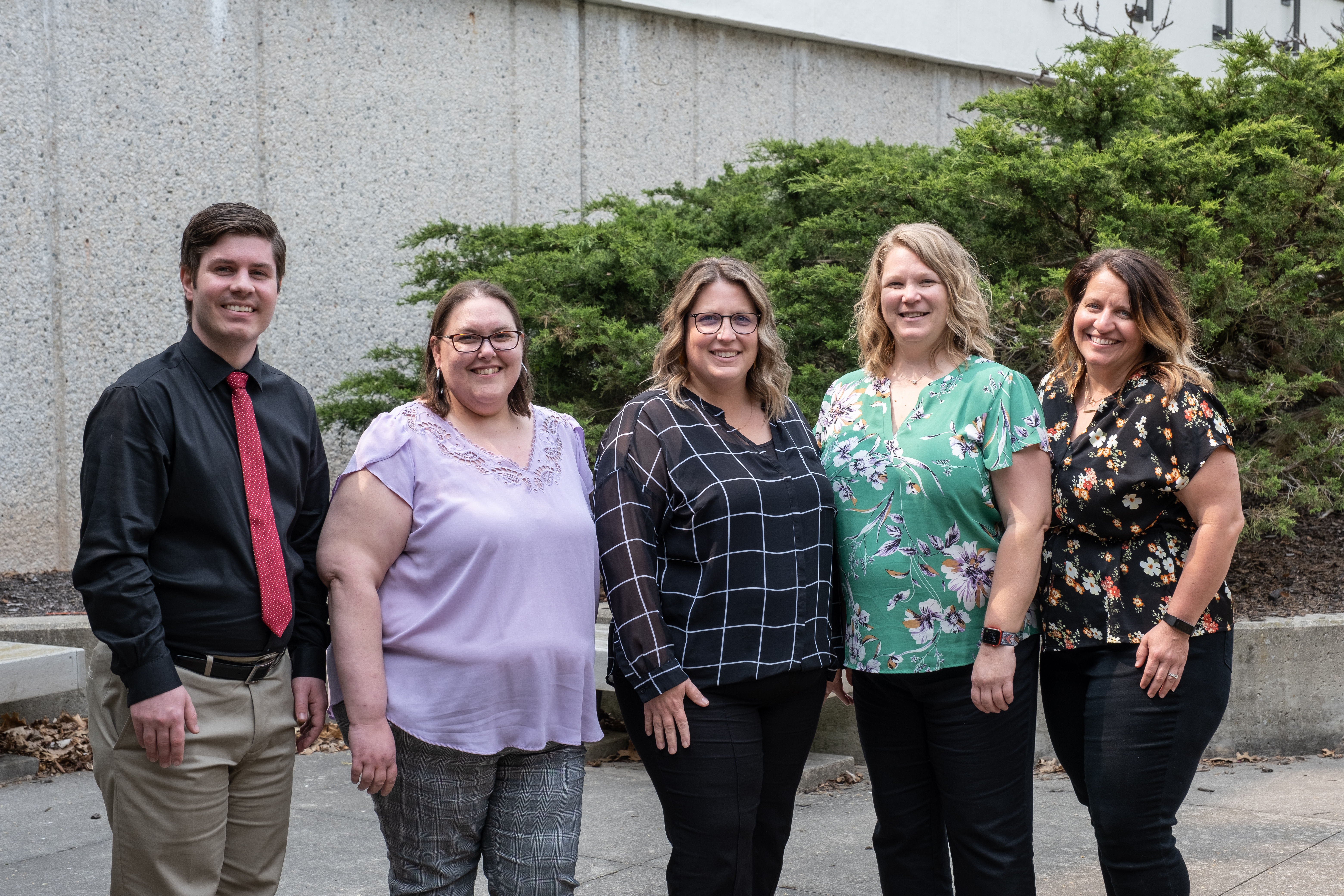 Mitchel Brock, Theresa Mullen, Jessica Delzer, Joanne Tulachka, and Liz Bartz