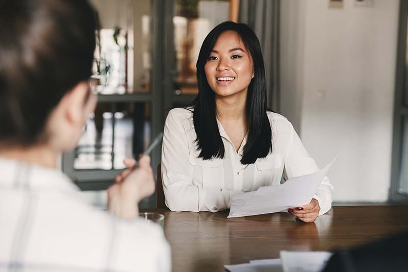 Woman coach meeting with client