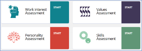Focus2Career self assessment screen shot