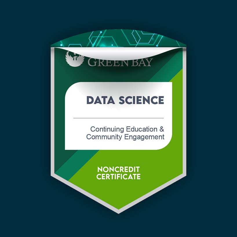 Digital badge showing data inside