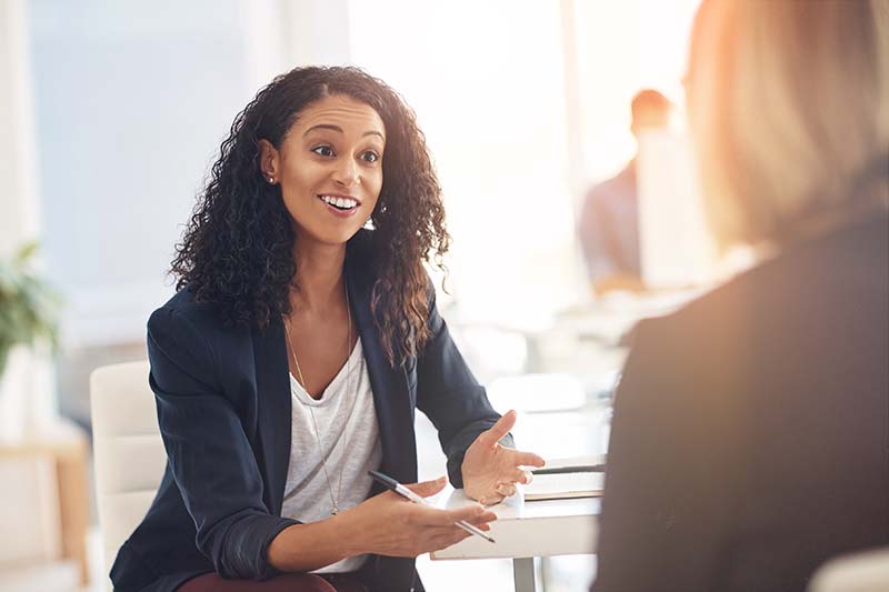 interview with confident HR manager