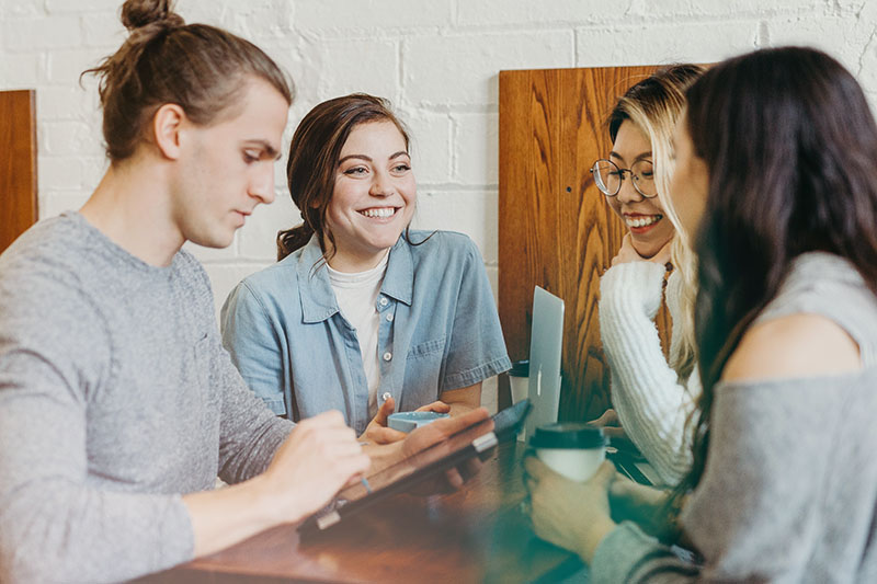 Young business people meeting